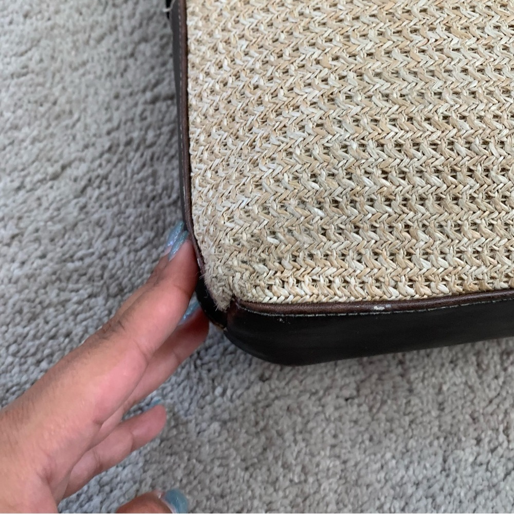VINTAGE CRAZY HORSE WOVEN LEATHER SINGLE STRAP BAG - Picture 2 of 9